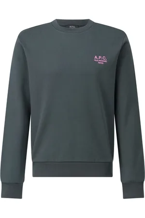 A.P.C. Heren, Sweatshirts & Hoodies, Groen, Maat: 2XL Katoen