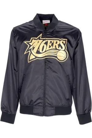 Mitchell & Ness Heren, Jassen, Zwart, Maat: S Satijn