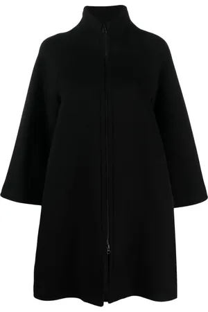 GIANLUCA CAPANNOLO Dames, Mantels, Zwart, Maat: 2XS Wol