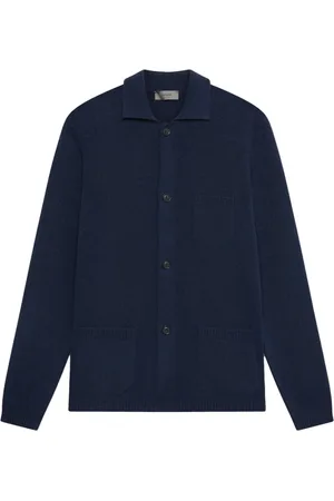FERRANTE Heren, Truien, Blauw, Maat: L Katoen