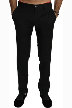 Dolce & Gabbana Heren, Broeken, Zwart, Maat: XS Wol