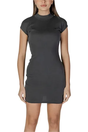 Calvin Klein Dames, Jurken, Zwart, Maat: S Katoen