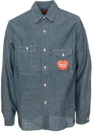 HUMAN MADE Heren, Overhemden, Blauw, Maat: L Denim