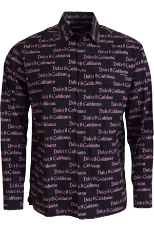 Dolce & Gabbana Heren, Overhemden, Zwart, Maat: M Katoen