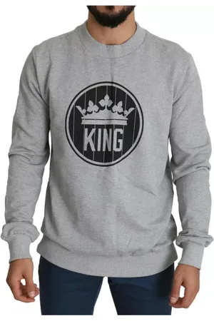 Dolce & Gabbana Heren, Sweatshirts & Hoodies, Grijs, Maat: XL Katoen