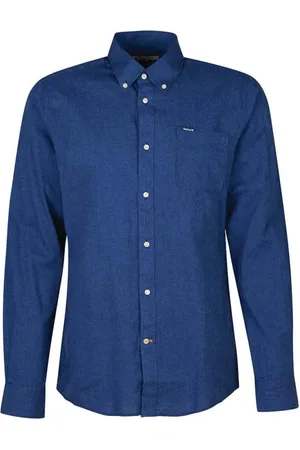 Barbour Heren, Overhemden, Blauw, Maat: S Linnen