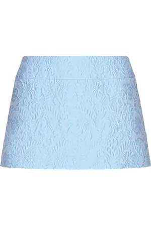 Dolce & Gabbana Dames, Rokken, Blauw, Maat: 2XS Brokaat