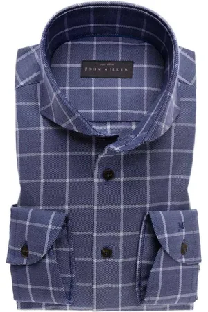 john miller Heren, Overhemden, Blauw, Maat: 2XL