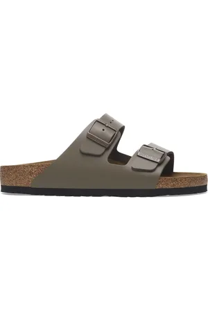 Birkenstock Heren, Schoenen, Grijs, Maat: 45 EU Leer