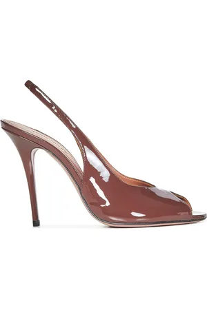 Amina Muaddi Dames, Schoenen, Bruin, Maat: 40 EU