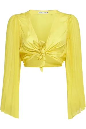 ALICE+OLIVIA Dames, Blouses & Shirts, Geel, Maat: M Viscose