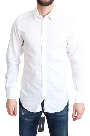 Dolce & Gabbana Heren, Overhemden, Wit, Maat: XS Katoen