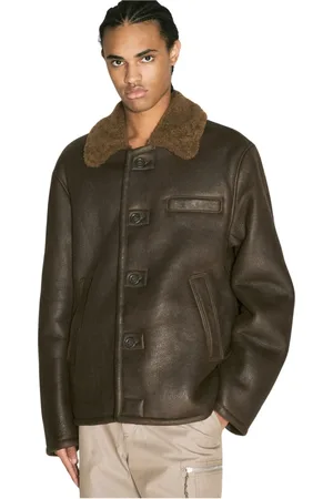 OUR LEGACY Heren, Jassen, Bruin, Maat: XL Leer