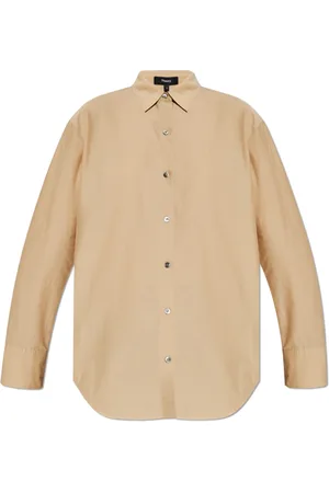 THEORY Dames, Blouses & Shirts, , Maat: M Katoen