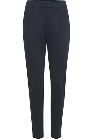 Ichi Dames, Broeken, Blauw, Maat: 3XL Viscose