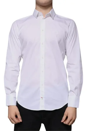 Dolce & Gabbana Heren, Overhemden, Wit, Maat: M Katoen