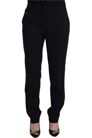 Dolce & Gabbana Dames, Broeken, Zwart, Maat: XS Zijde
