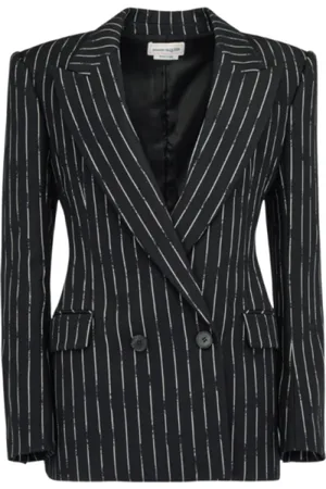 Alexander McQueen Dames, Jassen, Zwart, Maat: XS Wol