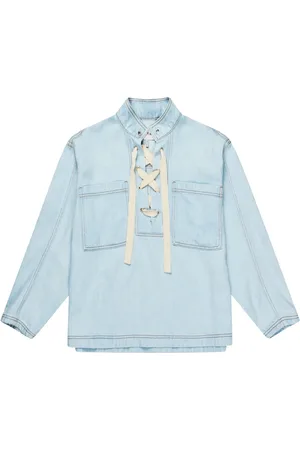 Munthe Dames, Blouses & Shirts, Blauw, Maat: S Denim