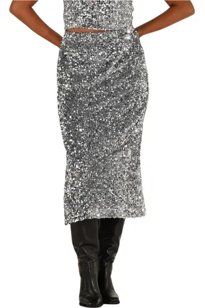 NOTRE-V Dames, Rokken, Grijs, Maat: XL