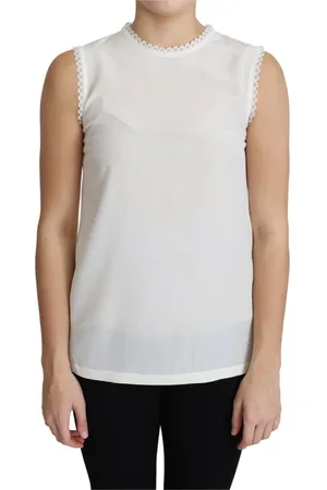Dolce & Gabbana Dames, Tops, Wit, Maat: 2XS Zijde