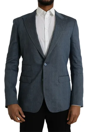 Dolce & Gabbana Heren, Pakken, Blauw, Maat: L Linnen