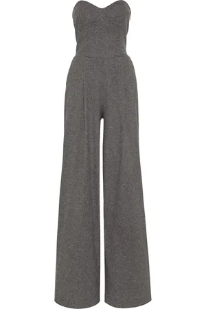 MVP Wardrobe Dames, Jumpsuits & Playsuits, Grijs, Maat: M Linnen