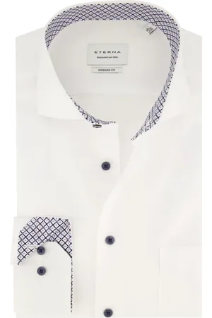 ETERNA Heren, Overhemden, Wit, Maat: 5XL Katoen