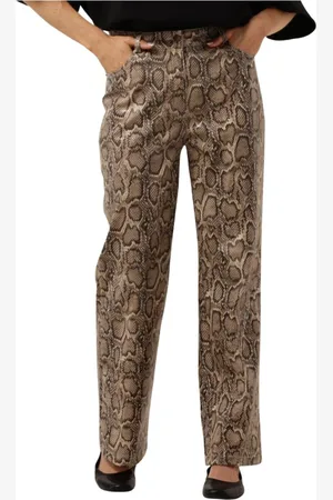 Harper & Yve Dames, Broeken, Bruin, Maat: XS Leer