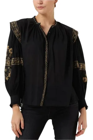 Antik Batik Dames, Blouses & Shirts, Zwart, Maat: S