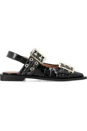 Ganni Dames, Schoenen, Zwart, Maat: 41 EU Leer