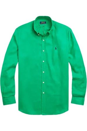Ralph Lauren Heren, Overhemden, Groen, Maat: L Katoen