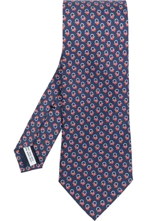 Salvatore Ferragamo Heren, Accessoires, Blauw, Maat: ONE Size Zijde