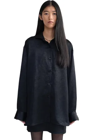 AERON Dames, Blouses & Shirts, Zwart, Maat: L
