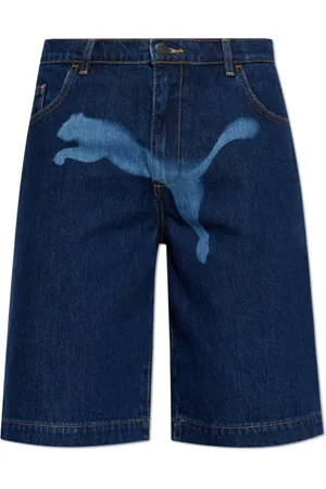 PUMA Heren, Korte broeken, Blauw, Maat: W34 Denim