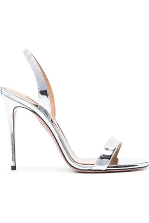 Aquazzura Dames, Schoenen, Grijs, Maat: 36 1/2 EU Leer