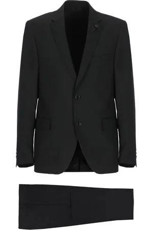 LARDINI Heren, Pakken, Zwart, Maat: 2XL Wol