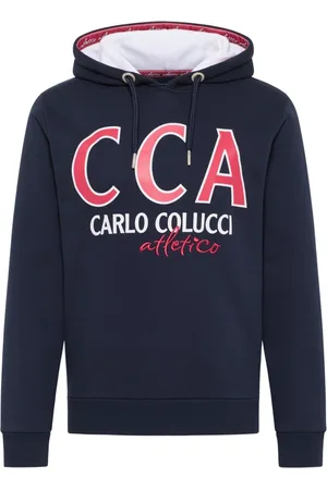 Carlo Colucci Heren, Sweatshirts & Hoodies, Blauw, Maat: S Katoen