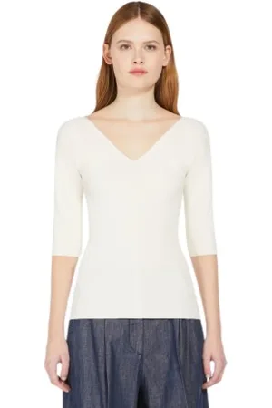 Max Mara Dames, Truien, Wit, Maat: L Viscose