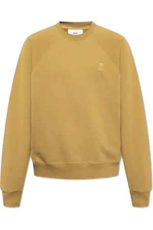 Ami Heren, Sweatshirts & Hoodies, Groen, Maat: L Katoen