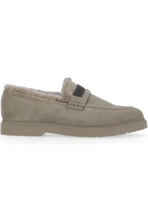 Brunello Cucinelli Dames, Schoenen, Grijs, Maat: 37 EU Suède