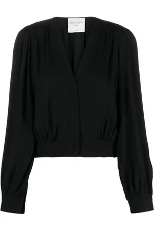 FORTE FORTE Dames, Blouses & Shirts, Zwart, Maat: XL Zijde