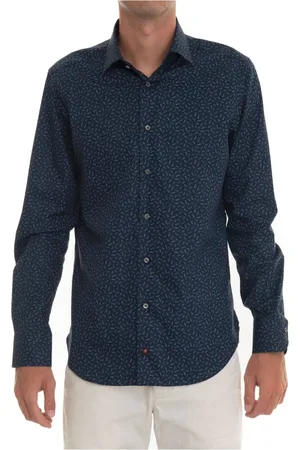 Carrel Heren, Overhemden, Blauw, Maat: 5XL Katoen