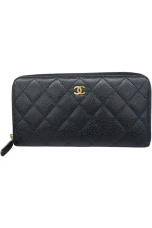 CHANEL Dames, Pre-owned, Zwart, Maat: ONE Size Leer
