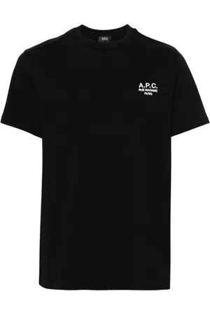 A.P.C. Heren, Tops, Zwart, Maat: S Katoen