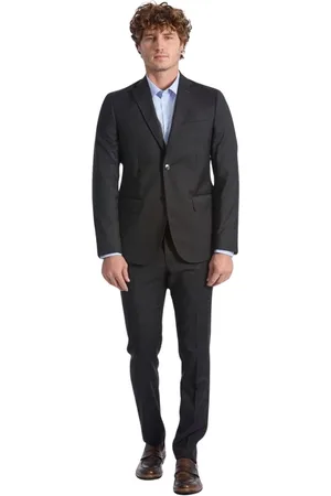 BALDININI Heren, Pakken, Grijs, Maat: 4XL Wol