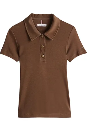 Tommy Hilfiger Dames, Tops, Bruin, Maat: M