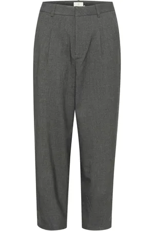 Kaffe Dames, Broeken, Grijs, Maat: 2XS