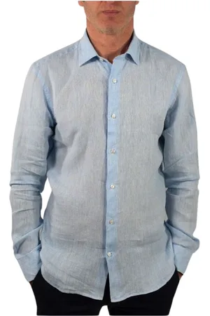 40 Weft Heren, Overhemden, Blauw, Maat: XL