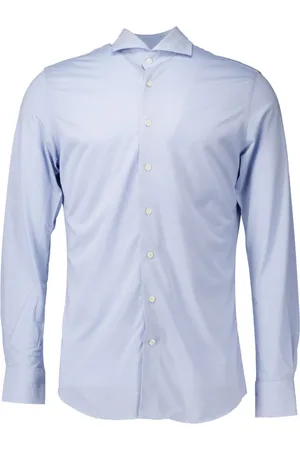 Profuomo Heren, Overhemden, Blauw, Maat: S
